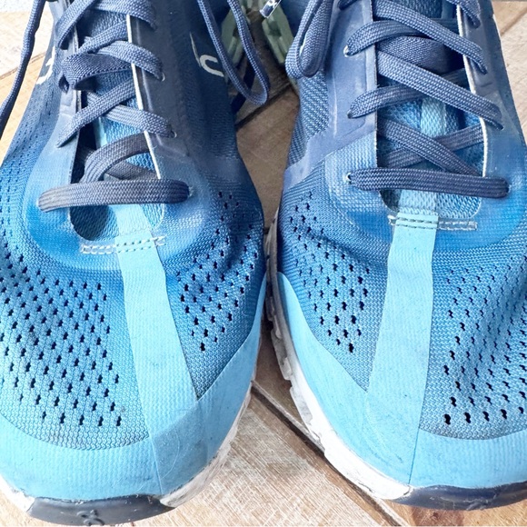 On Clouds Men's Navy and Light Blue Shoes - Picture 8 of 16